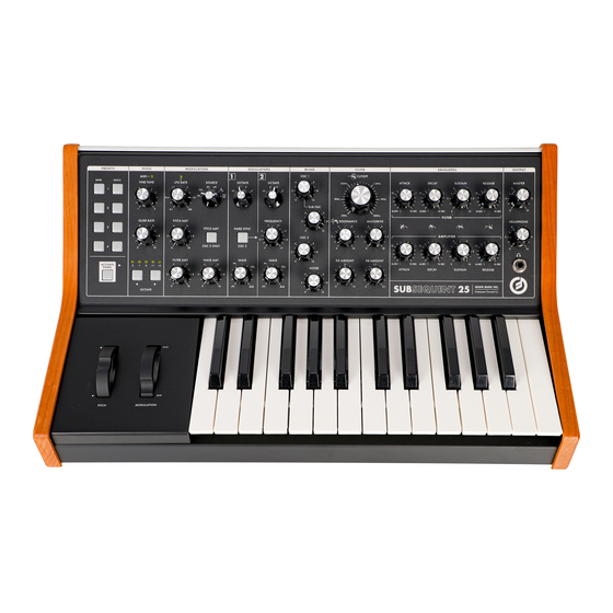 Moog Subsequent 25 Bedienungsanleitung