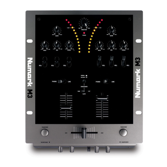 Numark M3 Kurzanleitung