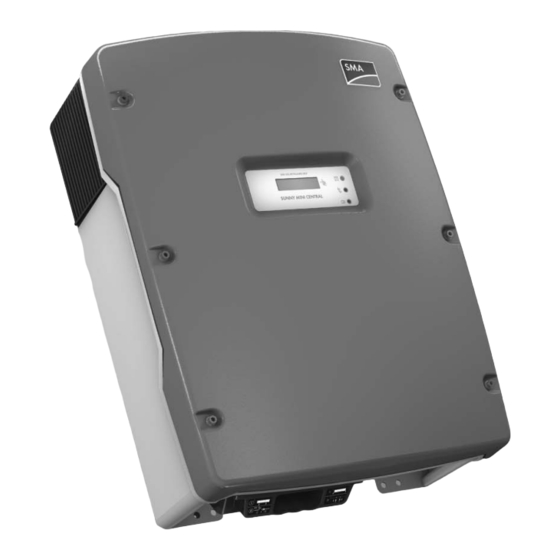 SMA Sunny Mini Central 7000HV SMC 7000HV-11 Installationsanleitung