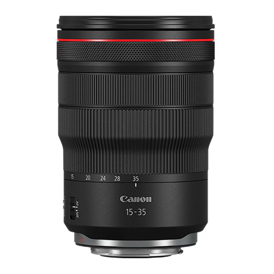 Canon RF 15-35MM F 2.8 L IS USM Bedienungsanleitung