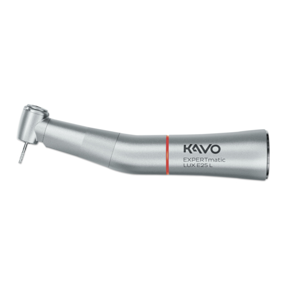 KaVo EXPERTmatic LUX E25 L Gebrauchsanweisung