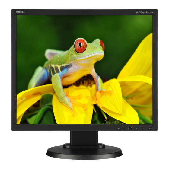 NEC MultiSync EA192M Bedienungsanleitung