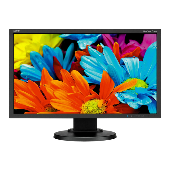 NEC MultiSync E224Wi Installationshandbuch