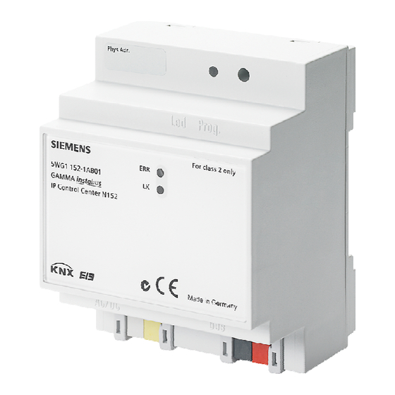 Siemens IP Control Center N152 Bedien-Und Montageanleitung