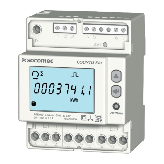 socomec COUNTIS E43 Installation Und Betriebsanleitung