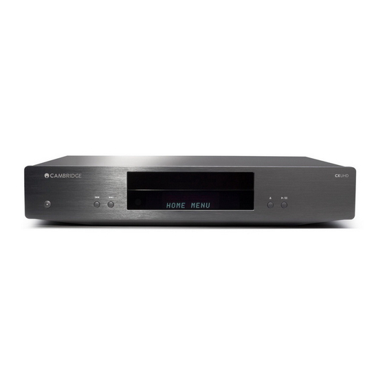Cambridge Audio CXUHD Anleitung