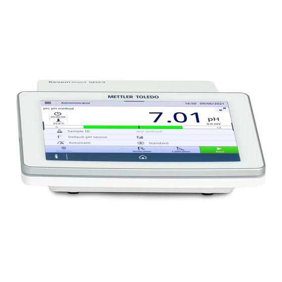 Mettler Toledo SevenDirect SD23 Benutzerhandbuch