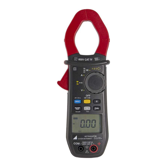 Gossen MetraWatt METRACLIP 86 Bedienungsanleitung