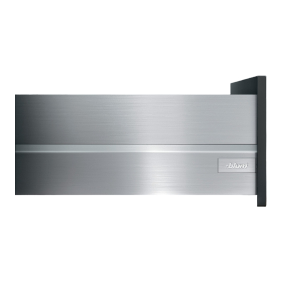 blum TANDEMBOX intivo BOXCOVER Montageanleitung