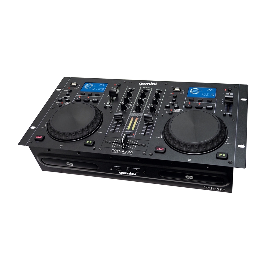 Gemini DJ CDM-4000 Bedienungshandbuch