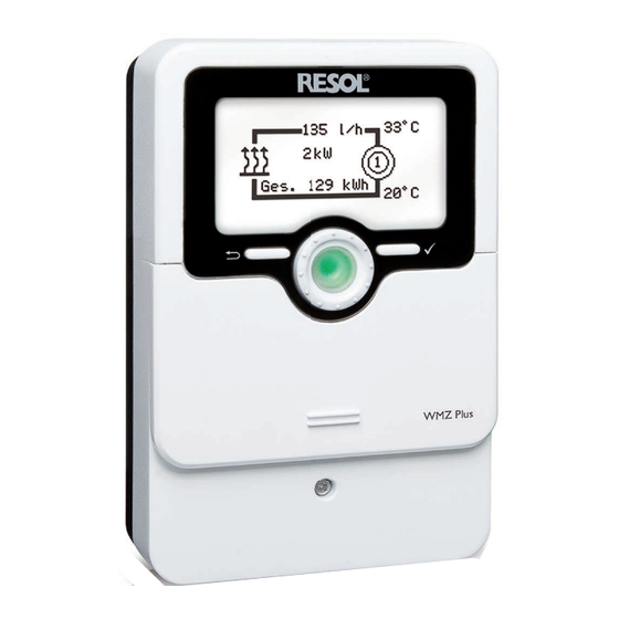 Resol WMZ Plus Handbuch Für Den Fachhandwerker