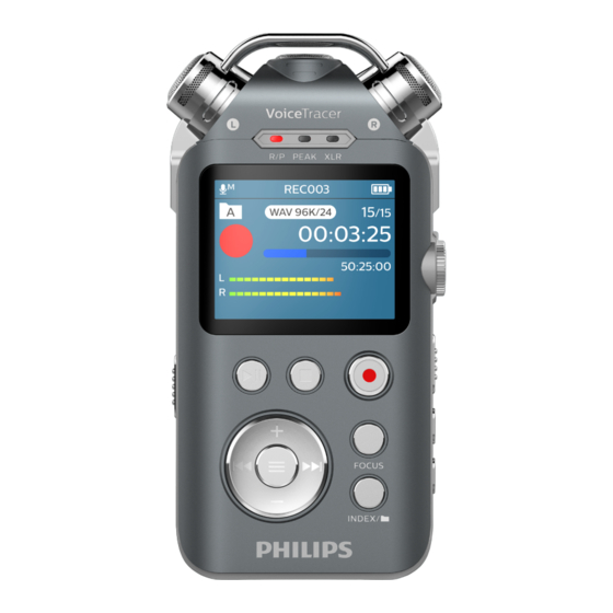 Philips VoiceTracer DVT7500 Benutzerhandbuch