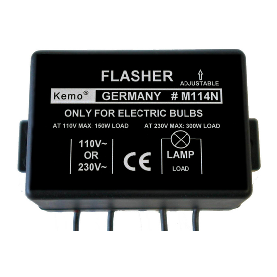 Kemo Electronic M114N Inbetriebnahme