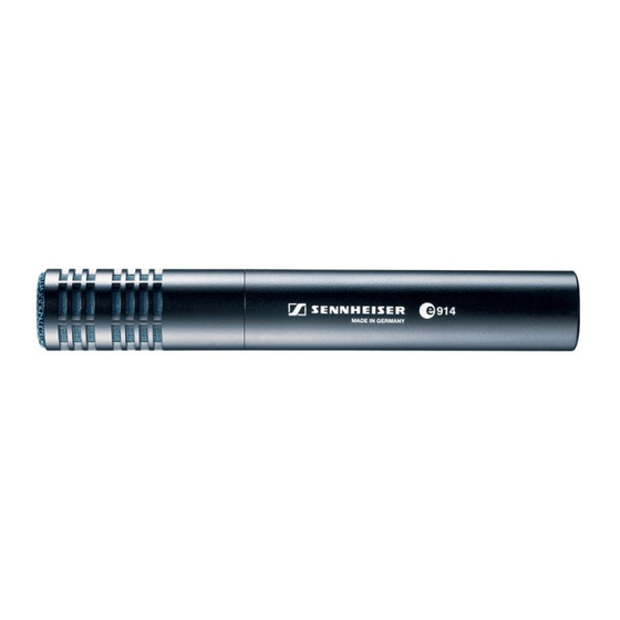 Sennheiser e914 Bedienungsanleitung
