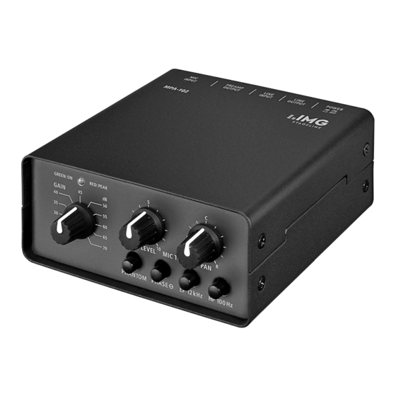 IMG STAGE LINE MPA-102 Bedienungsanleitung