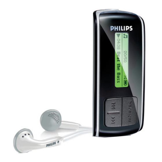 Philips SA4000 Kurzanleitung