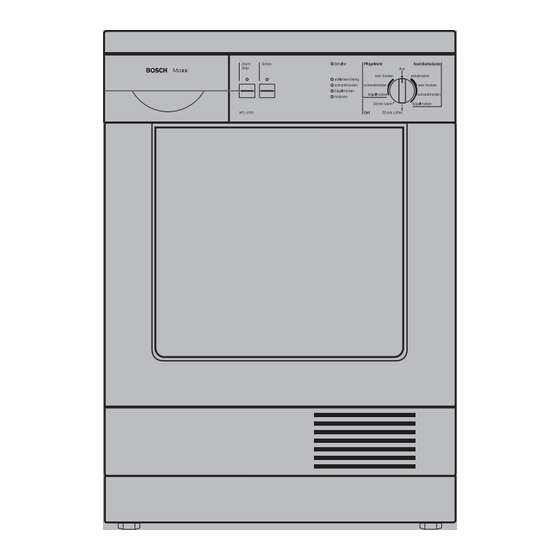 Bosch Maxx WTL 6100 Gebrauchs- Und Aufstellanleitung