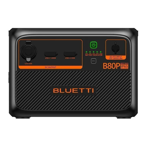 Bluetti B80P Bedienungsanleitung