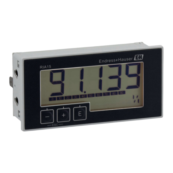 Endress+Hauser RIA15 Technische Information