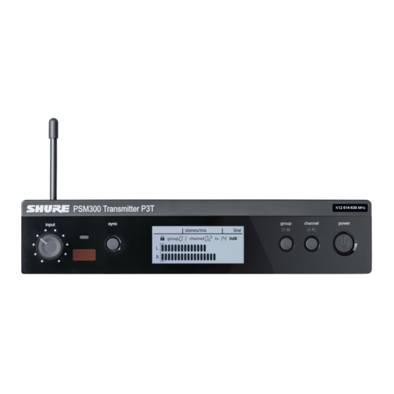 Shure PSM300 Bedienungsanleitung