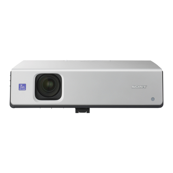 Sony VPL-CX63 Kurzreferenz