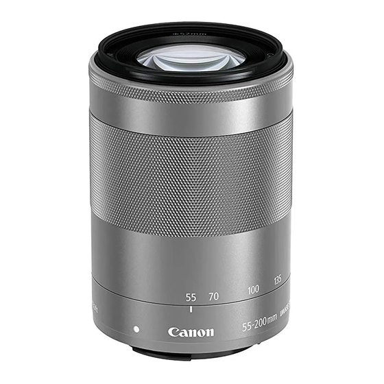 Canon EF-M55-200mm 1:4,5-6,3 is stm Bedienungsanleitung