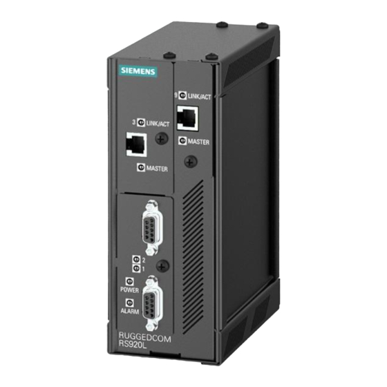 Siemens RUGGEDCOM RS920L Montagehandbuch