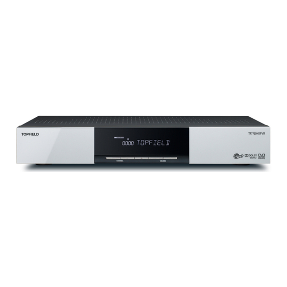 Topfield TF7750HDPVR Bedienungsanleitung