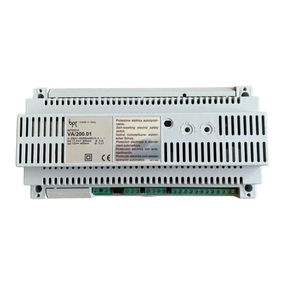 Bpt VA/200 Installationsanleitung