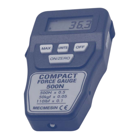 Mecmesin Compact Force Gauge Bedienungsanleitung