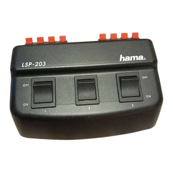 Hama LSP-203 Bedienungsanleitung