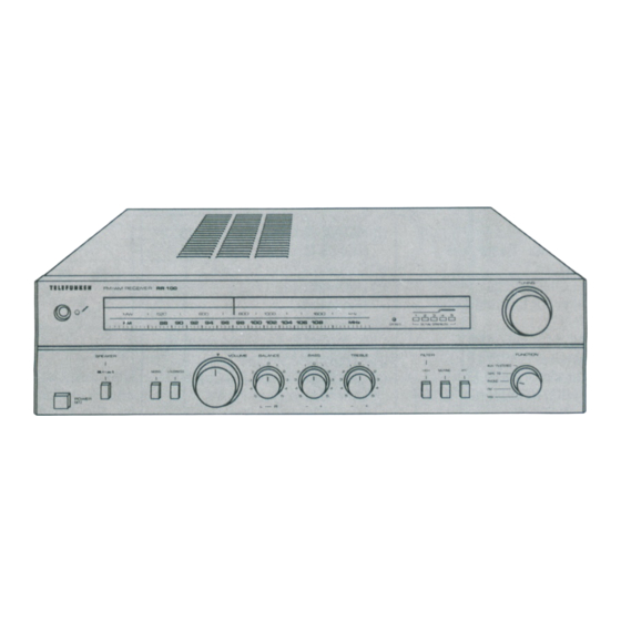 Telefunken RR 100 Bedienungsanleitung