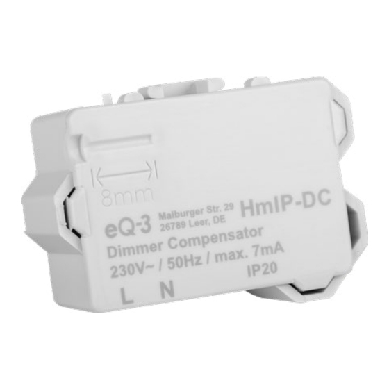 HomeMatic IP HmIP-DC Installationsanleitung
