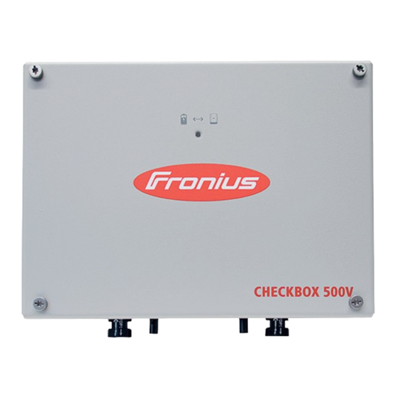 Fronius Checkbox 500V Installationsanleitung