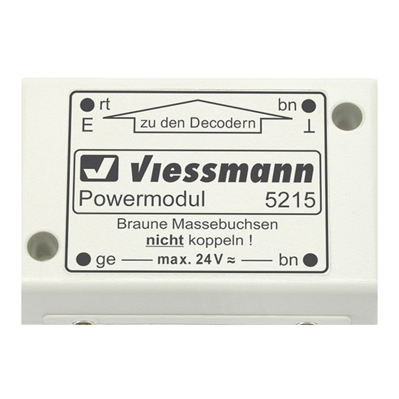 Viessmann 5215 2A Bedienungsanleitung