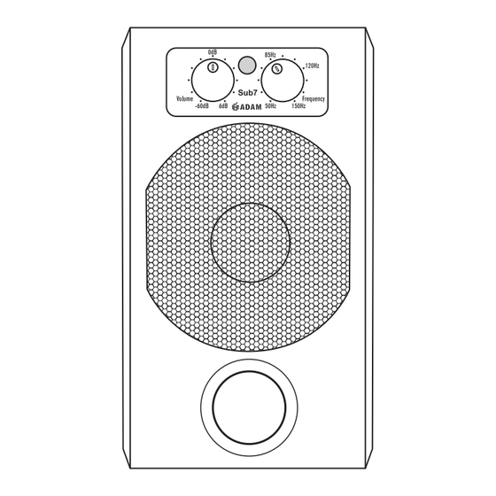 ADAM Audio Sub7 Bedienungsanleitung