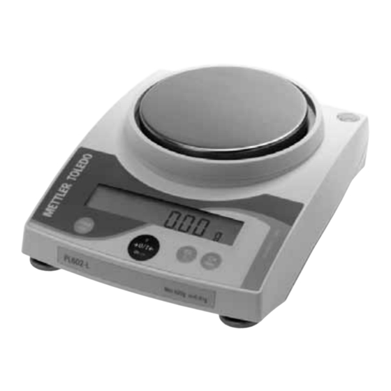 Mettler Toledo PL202-L Bedienungsanleitung