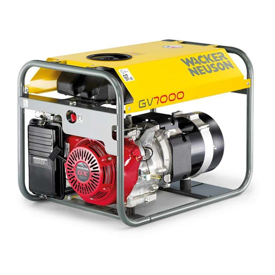 Wacker Neuson GV 7000A Betriebsanleitung