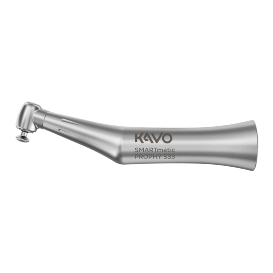 KaVo SMARTmatic PROPHY S31 Gebrauchsanweisung