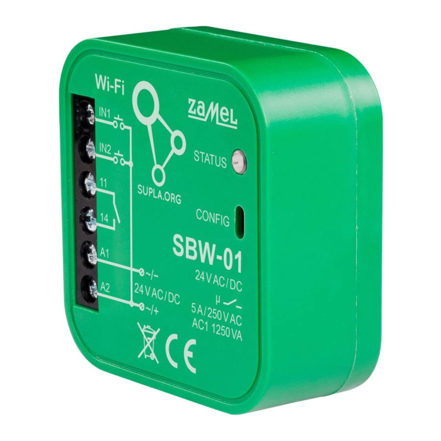 ZAMEL SBW-01 Installationshinweise