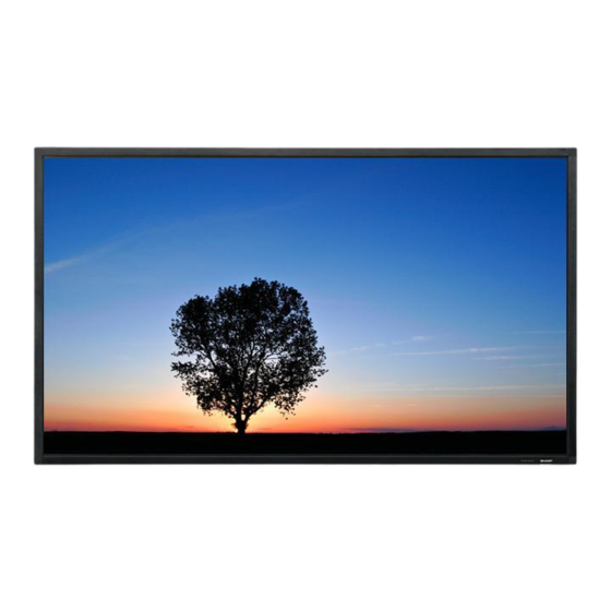 Sharp PN-E802 Bedienungsanleitung