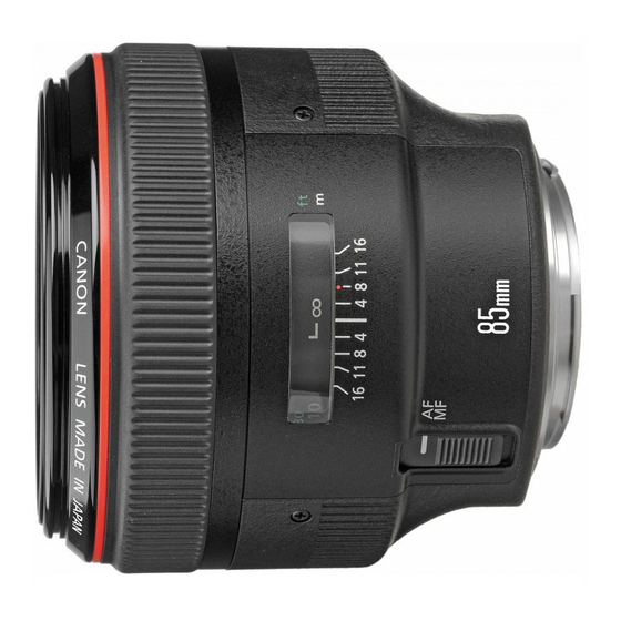 Canon EF85mm f/1.2L II USM Bedienungsanleitung