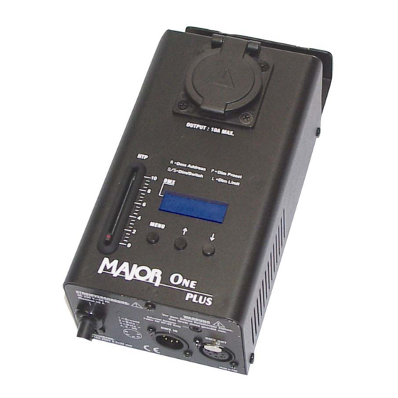 Major One Plus Bedienungsanleitung