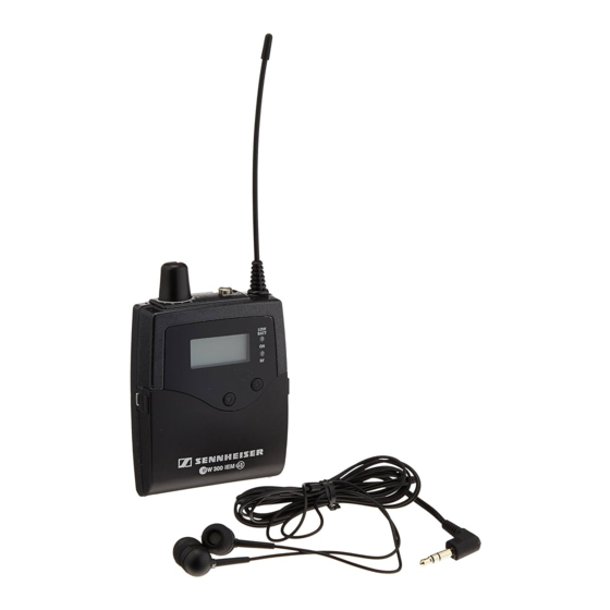 Sennheiser EK 300 IEM Bedienungsanleitung