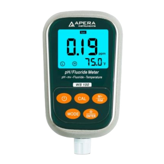 APERA INSTRUMENTS WS100 Bedienungsanleitung
