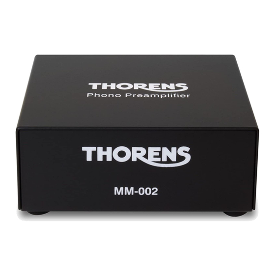 THORENS MM-002 Bedienungsanleitung