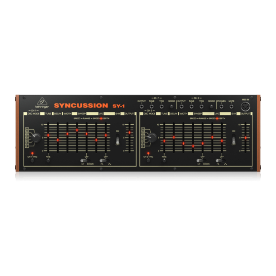 Behringer SYNCUSSION SY-1 Schnellstartanleitung