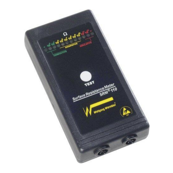 Wolfgang Warmbier SRM 110 Bedienungsanleitung