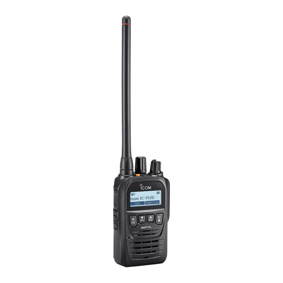 Icom IC-F52D Kurzanleitung