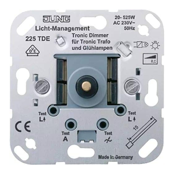 JUNG 225 TDE BEDIENUNGSANLEITUNG PdfHerunterladen ManualsLib